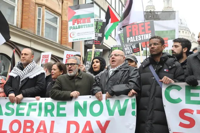 A march for Palestine earlier this year