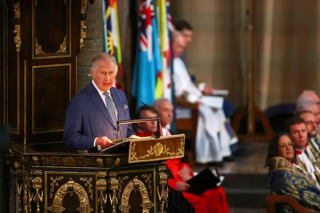 It is the King's first video address since his cancer diagnosis was announced.
