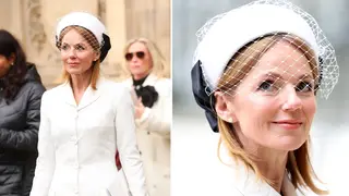 Geri Halliwell  was seen arriving for the Commonwealth Day Service at Westminister Abbey in London