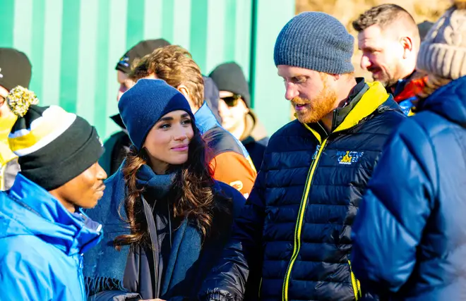 Prince Harry and Meghan Markle attending the second day of the One Year to Go Event before the Invictus Games Vancouver Whistler 2025, Canada. February 15, 2024