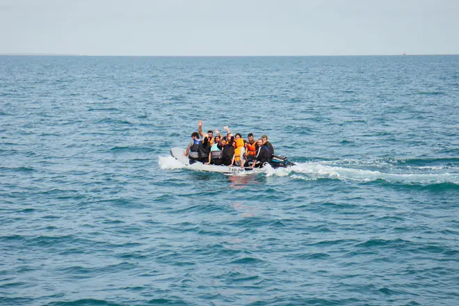 Migrant boat spotted in the English Channel on a day multiple boats attempted the crossing