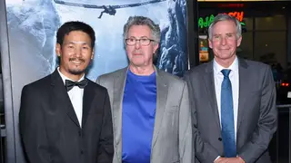 Ang Phula Sherpa, Dr Beck Weathers & David Breashears attending the “Everest” American Premiere held at the Chinese Theatre in Los Angeles, USA.