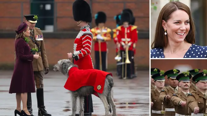 The Irish Guards paid tribute to the recovering Princess Kate as their colonel is still absent after major abdominal surgery.