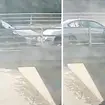 The video shows the BMW being speedily driven before the car crashes into another travelling from the other direction.