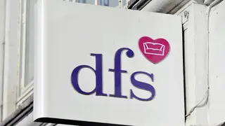 A DFS store sign