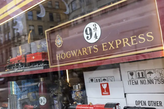 The fictional train collects students from Platform 9 3/4 at London King's Cross station