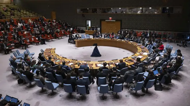 A Security Council meeting at United Nations headquarters