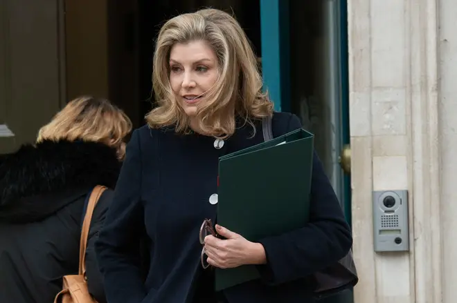 Penny Mordaunt, Leader of the House of Commons, departs a cabinet meeting in Downing Street, March 19