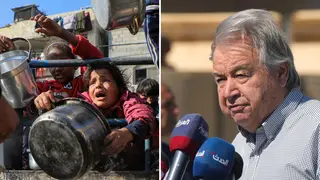 United Nations Secretary General Antonio Guterres visits the Rafah border, calling for 'flood of aid' to Gaza