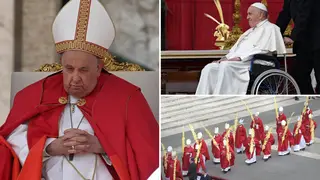 'Raspy-voiced' Pope skips key part of Palm Sunday Mass amid concern over increasingly frail health