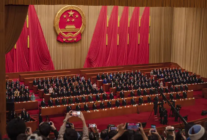 Ministers are poised to blame China for cyberattacks on the elections watchdog and MPs (pictured, a meeting of the National People's Congress earlier this month)