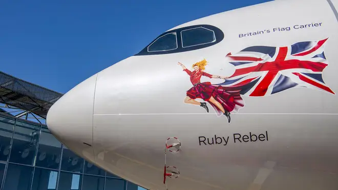 A new Virgin Atlantic plane named after Sir Richard Branson