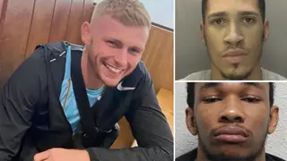 Remy Gordon , 23 (top), and Kami Carpenter, 22 stabbed Cody Fisher (main image) to death
