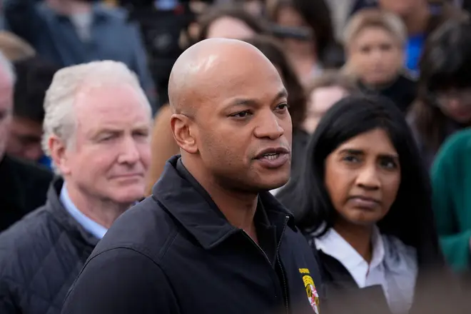 Maryland Gov. Wes Moore speaks during a news conference