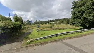 The woman was walking near to Colquhoun Park, near Station Road, when she was approached by a man