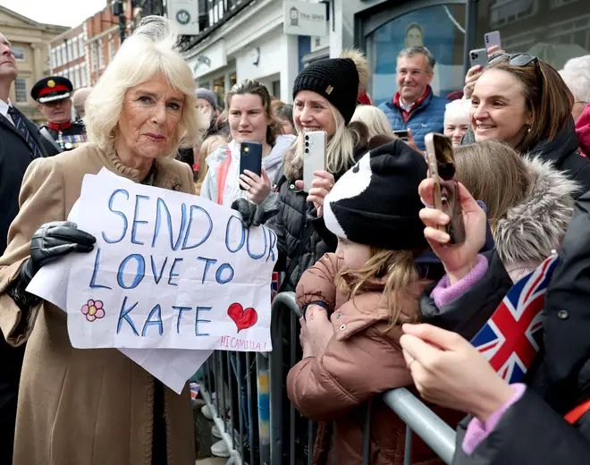 Queen Camilla revealed on Wednesday that Kate has been “thrilled by all the kind wishes and support”.