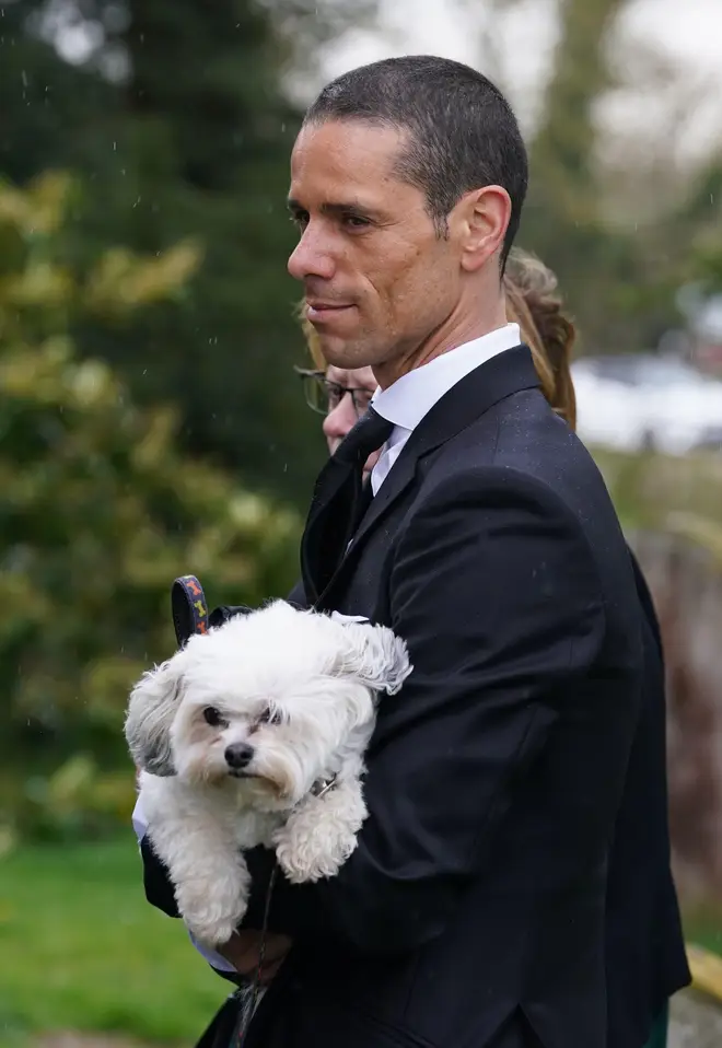 Andre Portasio at Paul O'Grady's funeral