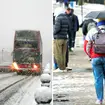 File photos of snow in the UK