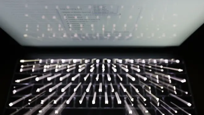 A computer screen