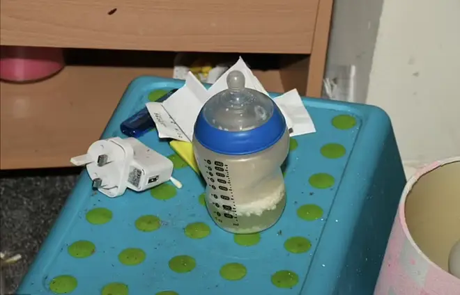 A mouldy baby bottle