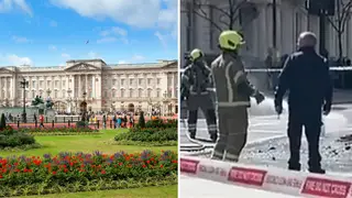 A rickshaw was "totally destroyed" after it caught fire near Buckingham Palace on Saturday.