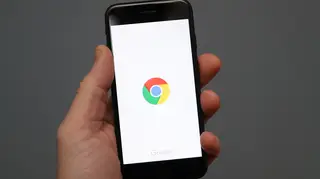 The Google Chrome app on an iPhone