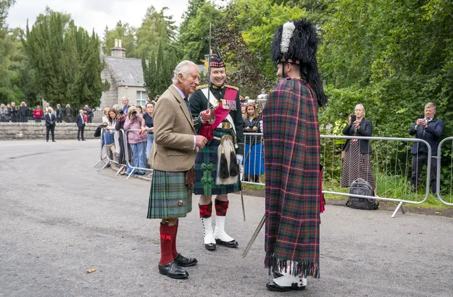 King Charles pictured at Balmoral Castle