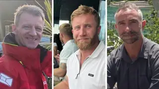 Three British nationals killed in an Israeli air strike are pictured as the charity releases their images