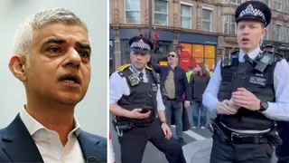 Sadiq Khan has spoken out over the Met Police response over a swastika displayed at a protest at the weekend.
