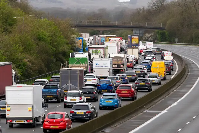 Drivers were caught in huge queues after a nearly 10-mile section of the M25 was closed