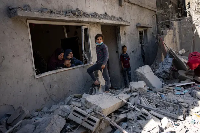 House hit by an Israeli airstrike in Rafah, southern Gaza Strip
