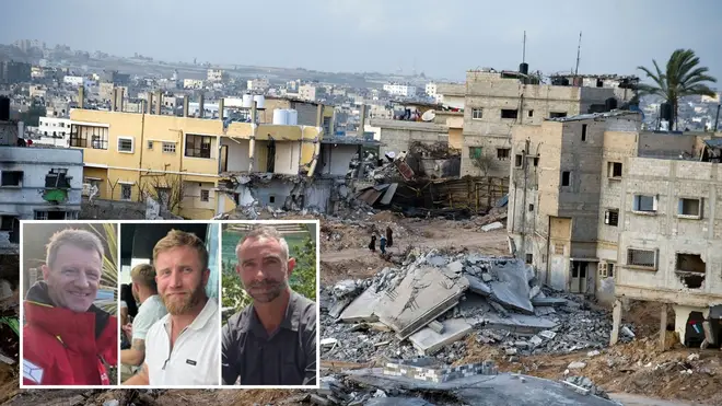 Three British aid workers were killed in Gaza in an Israeli air strike