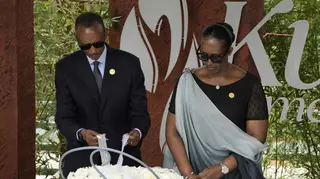Rwandan President Paul Kagame and First Lady Jeannette Kagame
