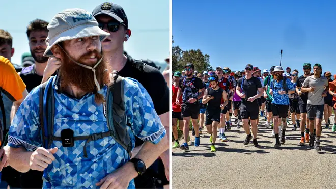 A man dubbed the 'Hardest Geezer' has completed his mammoth challenge to run the entire length of Africa after 352 days and 16,000km travelled.