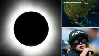 The solar eclipse stretched across North America