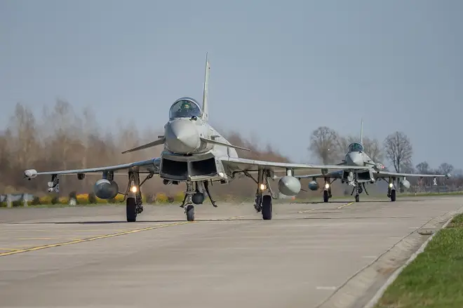 "[Italian] Eurofighters currently Air Policing out of Malbrok [Poland], had their first scramble 2 days ago & their second Alpha scramble yesterday," wrote Nato&squot;s Aircomand in an update posted on X.