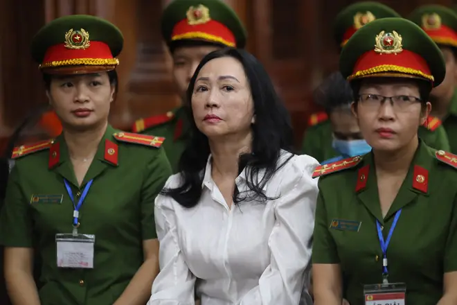 Truong My Lan during her trial at the Ho Chi Minh City People's Court