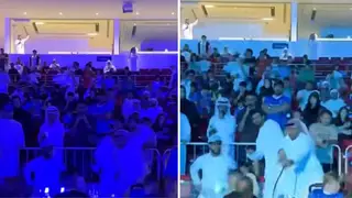 The moment a Saudi fan whips a player