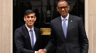 Rishi Sunak Welcomes Rwandan President Paul Kagame To Downing Street