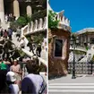 Visitors flocked to the area to see Park Güell
