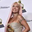 Karol G with the award for best musica urbana album for Manana Sera Bonito during the 66th annual Grammy Awards in February in Los Angeles