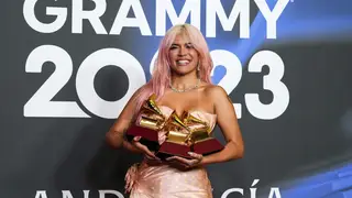 Karol G during the 24th annual Latin Grammy Awards in Seville, Spain, in 2023