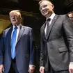Republican presidential candidate former President Donald Trump meets with Poland’s President Andrzej Duda