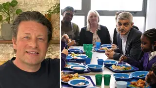 Jamie Oliver has called on all mayors to pledge free school meals for primary school children.