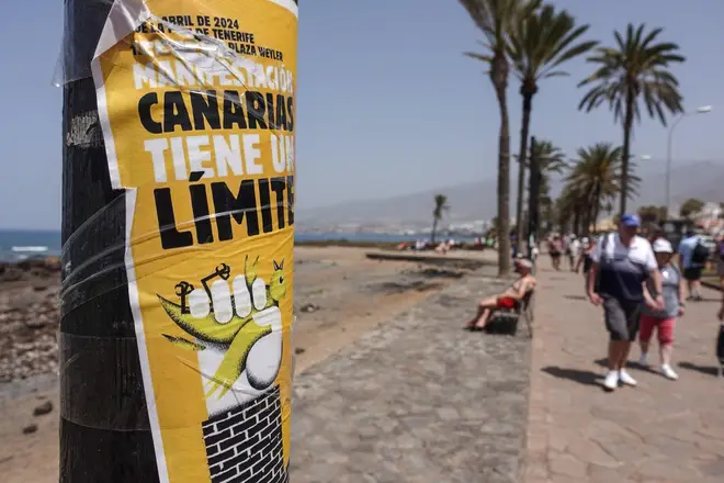 Anti-tourism protesters have claimed the Canary Islands 'have a limit'.