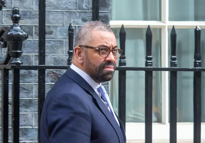 London, England, UK. 16th Apr, 2024. Home Secretary JAMES CLEVERLY is seen in Downing Street as cabinet meet. (Credit Image: © Tayfun Salci/ZUMA Press Wire) EDITORIAL USAGE ONLY! Not for Commercial USAGE! Credit: ZUMA Press, Inc./Alamy Live News