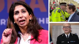Suella Braverman has called for Sir Mark Rowley to be sacked as Metropolitan Police Commissioner for the force's treatment of Jews in recent months.