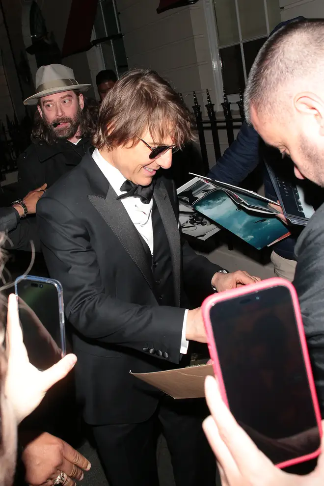 Tom Cruise seen leaving the lavish event