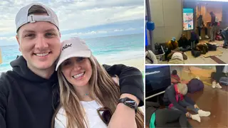 The couple finally arrived in Bali after three days of delays