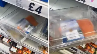 Foods have been locked up in supermarkets across the country